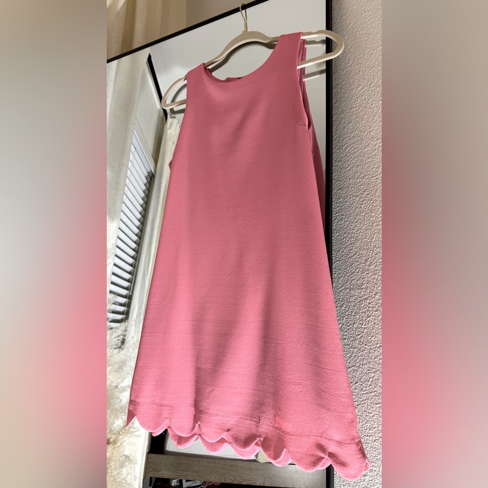 Shift Dress with scalloped bottom